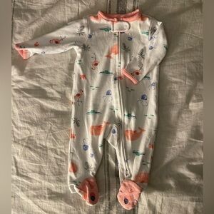 Carter’s: Just One You | footed tropical pajamas | baby girl